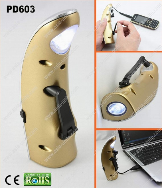 LED Desk lamp & dynamo flashlight