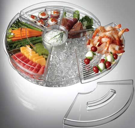 Ice chilled tray