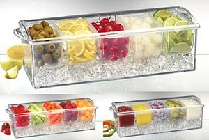 Ice chilled tray