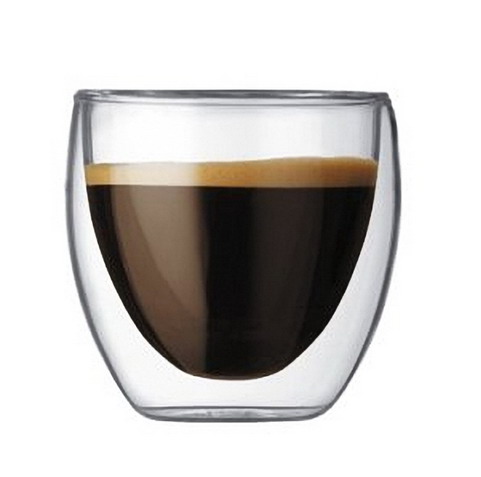Double wall glass cups
