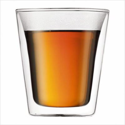 Double wall glass cups
