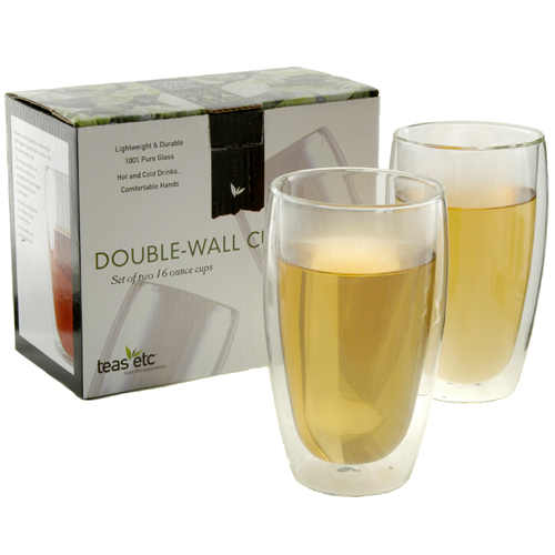 Double wall glass cups