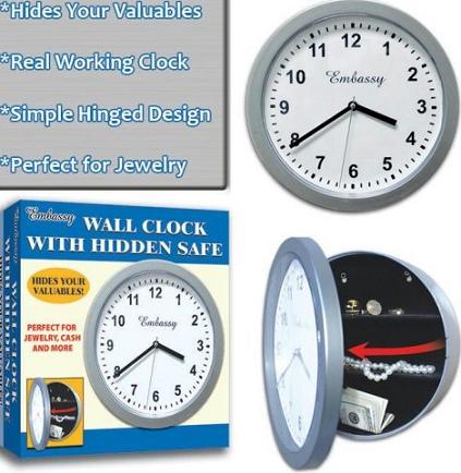 Hidden Safe Wall Clock