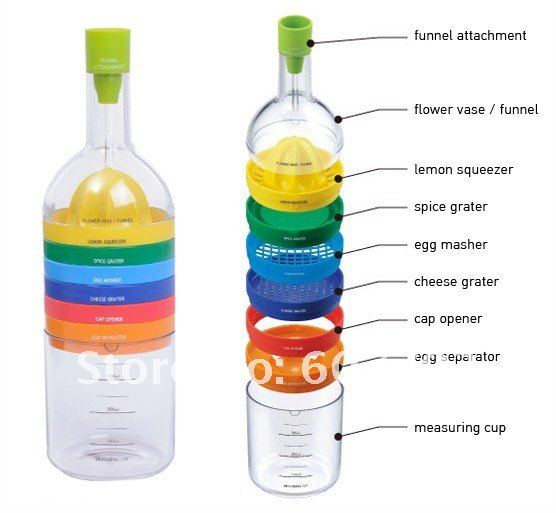 One Bottle,8 kitchen tools