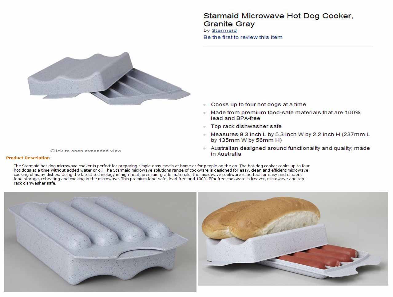 Microwave Hot dog cooker