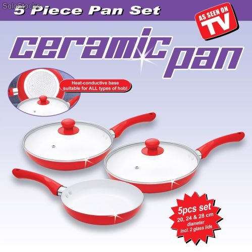 5 piece pan set ceramic pan