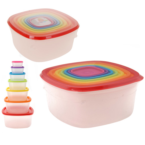 7 Piece Plastic Storage Tubs