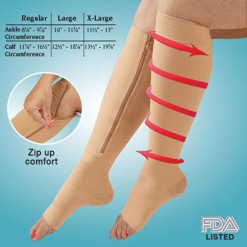 ZIPPER COMPRESSION SOCKS