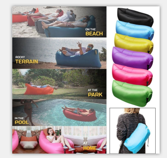 Portable air inflatable bed sleeping bag